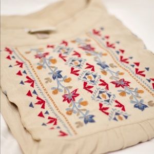 Knox Rose Beige Embroidered Blouse